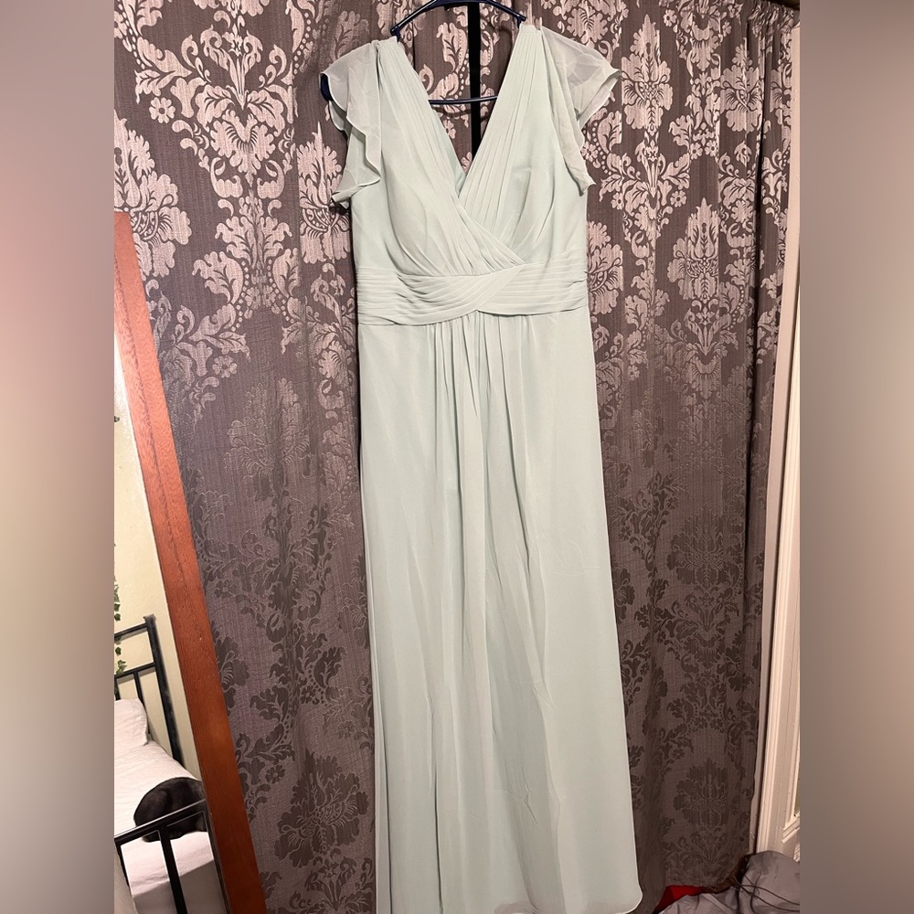 Mint blue bridesmaid dress